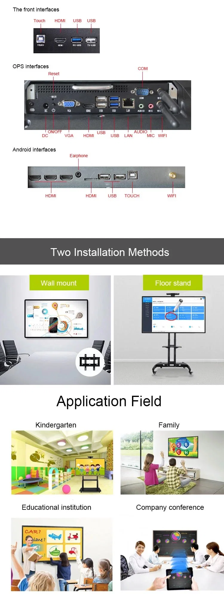 TFT LCD Modules Touch Screen Small Round Amoled Display Circle LCD Advertising Display with Kiosk