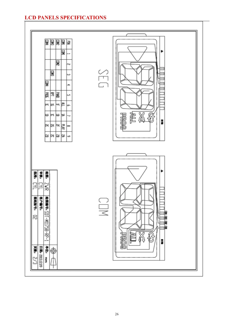 Standard Ultra-Low Temperature Digits 7 Segment Tn LCD Display