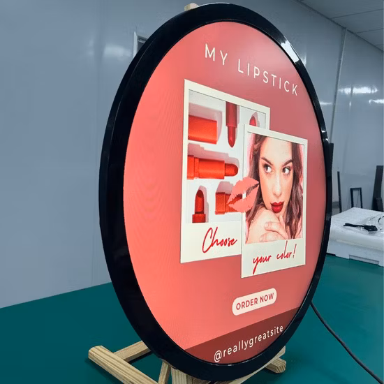 광고용 2K 4K TFT 23.6 인치 LCD 터치스크린 원형 원형 안드로이드 디스플레이